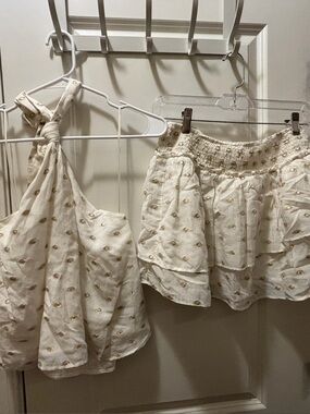 Zara Gauze Mini Skirt and Top Set XS